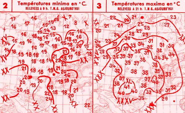temperatures du 1er aout 1947