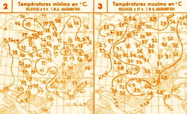 temperatures du 15 septembre 1947