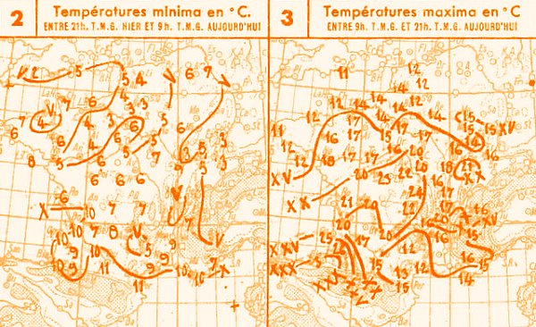 temperatures du 17 mars 1947