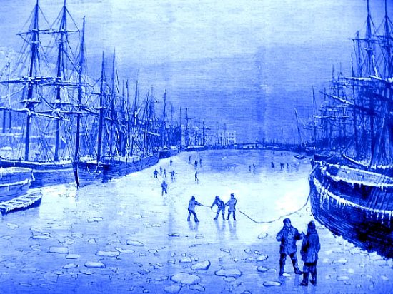 bassin du port d`Honfleur decembre 1879