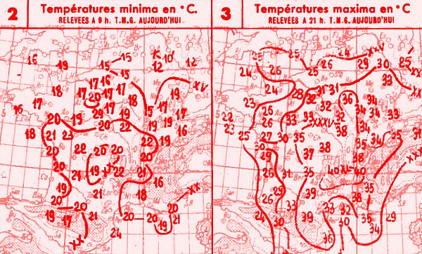 temperatures du 2 aout 1947
