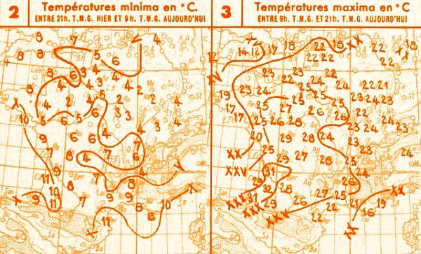temperatures du 25 avril 1947