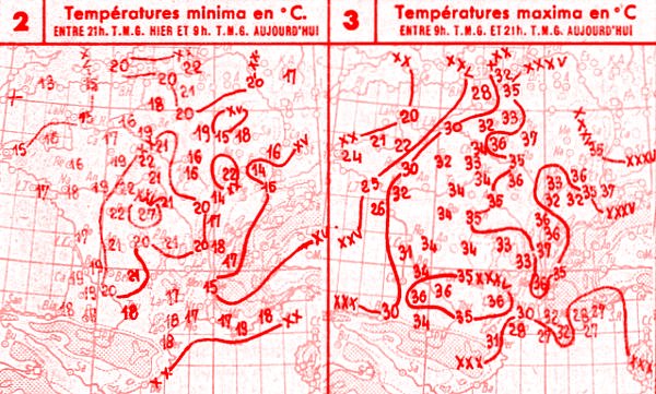temperatures du 27 juin 1947
