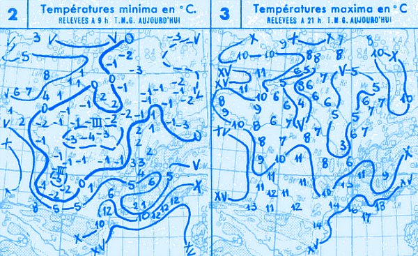 temperatures du 27 octobre 1947