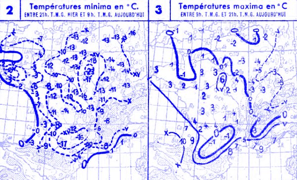 temperatures du 30 janvier 1947