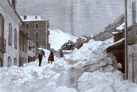 avalanches a Bareges durant l`hiver 1895