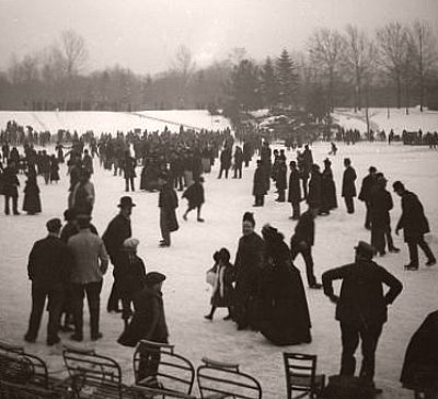 patineurs au bois de Boulogne en 1893