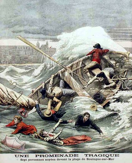 coup de mer a Boulogne en septembre 1905