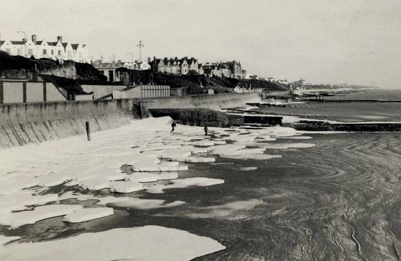 mer gelee Clacton hiver 1962 1963