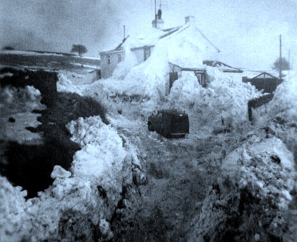 cottage Angleterre hiver 1962 1963