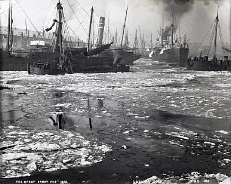 les docks de Liverpool en fevrier 1895
