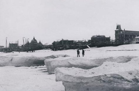 la Mer du Nord gelee en 1891