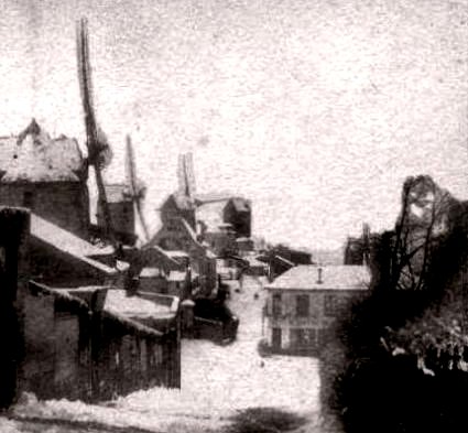 Montmartre sous la neige en 1853