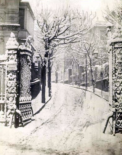 l`impasse Frochot sous la neige le 18 decembre 1879