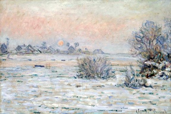 givre matinal en janvier 1880 par Claude Monet