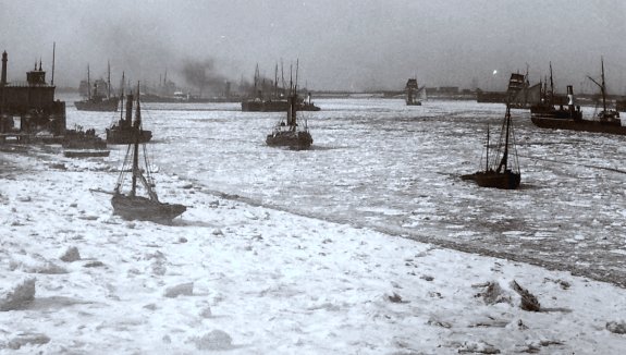 la Tamise gelee en fevrier 1895