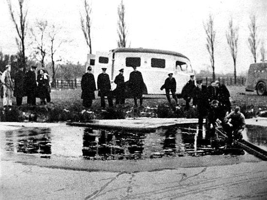 accident sur un lac gele en fevrier 1954