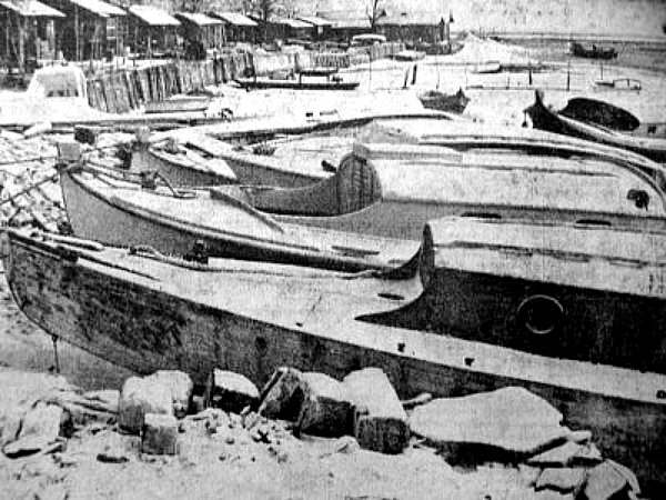 les cabannes d`Arcachon en janvier 63