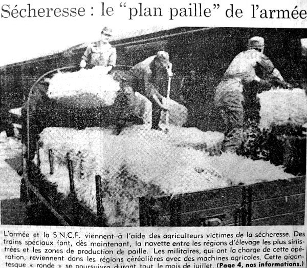 l`armee en renfort pour l`approvisionnement en fourrage ete 76