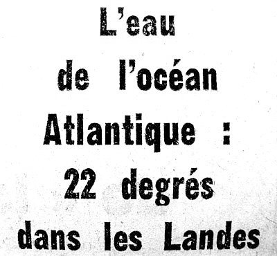 entete eaux chaudes dans l`atlantique ete 76