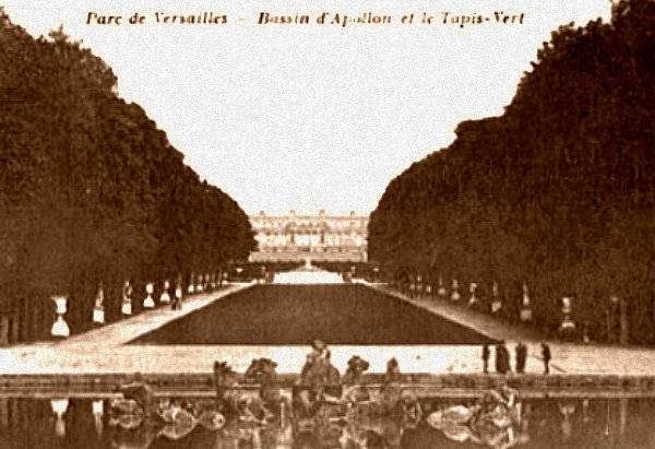 bassin d`apollon et tapis vert avant les tempetes
