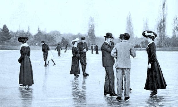 patinage au bois de Boulogne en decembre 1902
