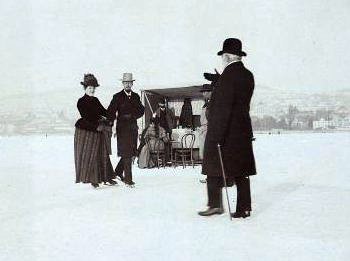 buvette sur le lac de Zurich gele en 1891