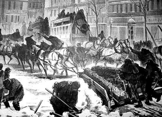 chasse neige Paris hiver 1881