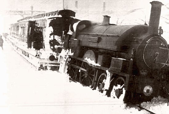 deraillement d`un train apres une tempete de neige en 1891