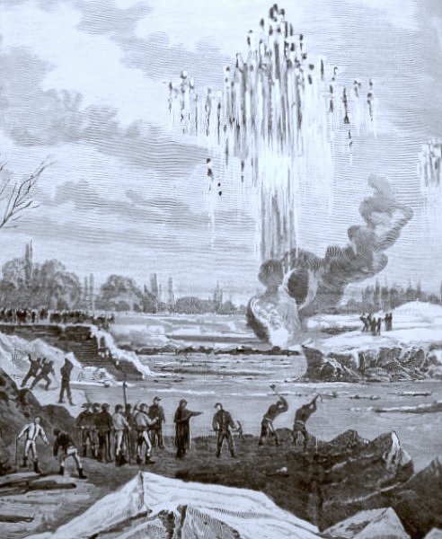 dynamitage sur la Loire decembre 1879