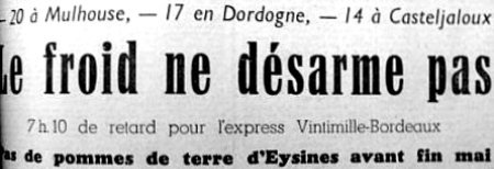 entête d`article sur la persistance du froid en janvier