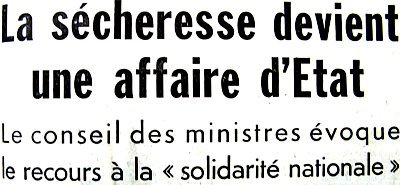 entete sur la secheresse affaire d`etat