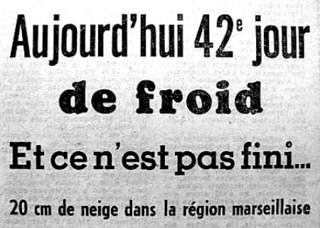 entête sur le 42ème jour de froid début février 63