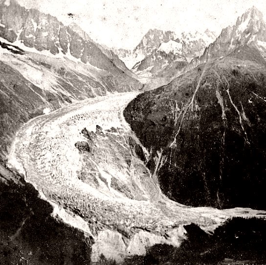 front de la Mer de Glace vers 1850