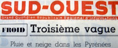 entête d`article sur la 3ème vague de froid février 63
