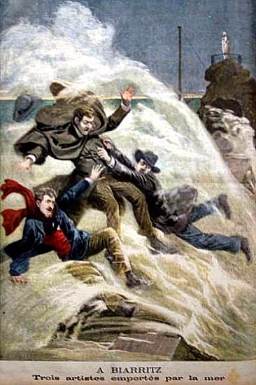 houle meurtriere a Biarritz en fevrier 1903
