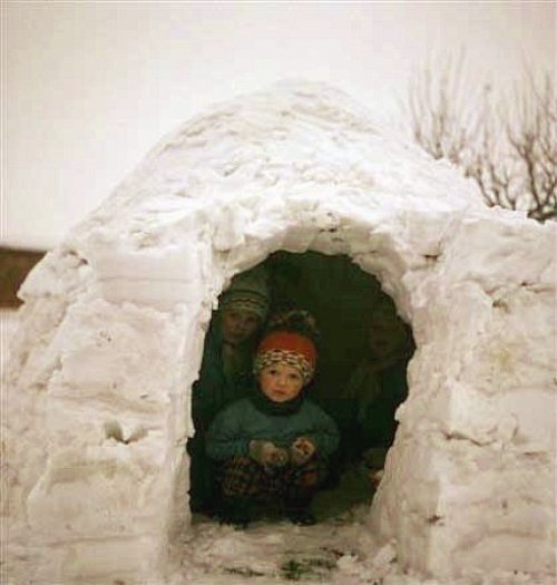 igloo en Angleterre hiver 1962 1963