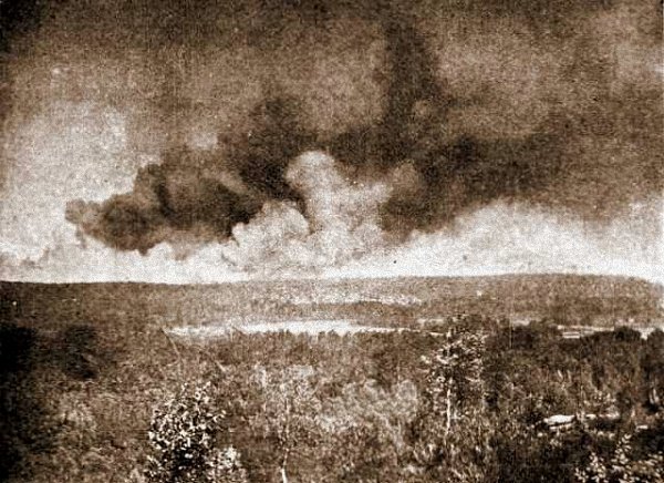 incendie de foret a Fontainebleau le 15 aout 1904