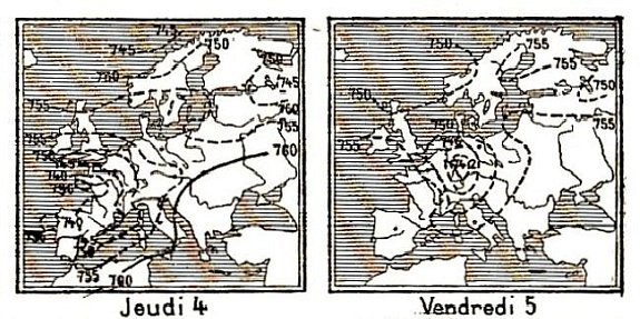 isobares des 4 et 5 decembre 1879