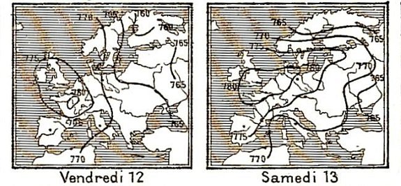 isobares des 12 et 13 decembre 1879
