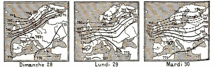 isobares du 28 au 30 decembre 1879