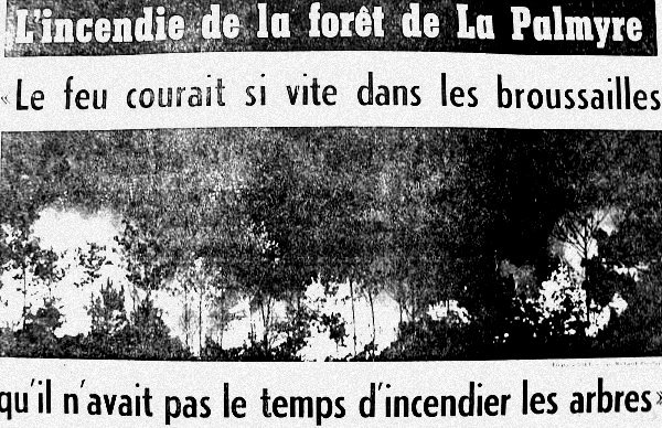 incendie de la Palmyre 19 aout 1976