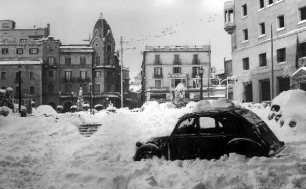 Chute de neige Manresa Catalogne decembre 1962