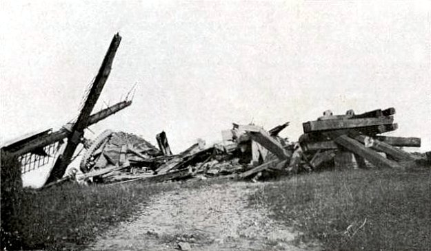 moulin belge abattu par le front orageux du 4 juillet 1905