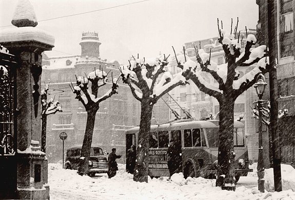 neige a Bilbao en 1954