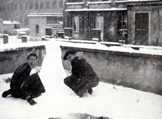 chute de neige Rome 1956
