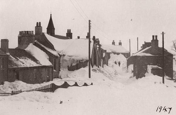 neige en Angleterre en janvier 1947