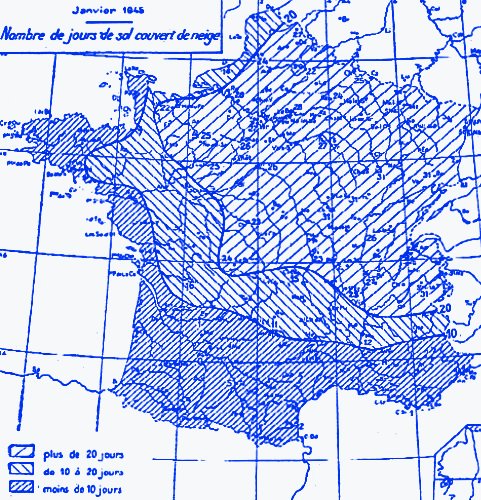 jours de neige au sol en janvier 1945