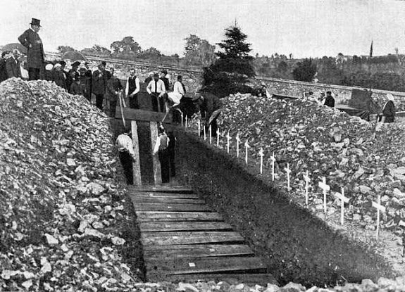 obseques des 17 victimes a Mamers le 10 juin 1904
