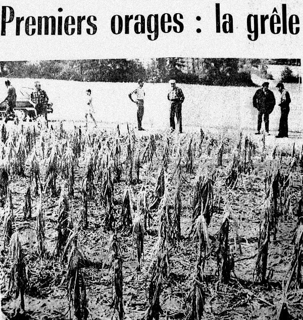 orage de grele 27 juin 1976